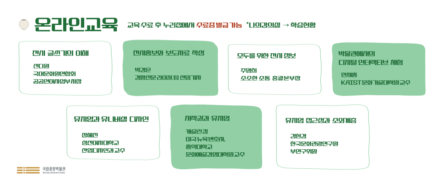 온라인교육(링크연결) 7개 강의 